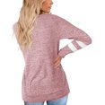 thumbnail image 4 of T-Shirts Décontractés à Rayures à Manches Longues pour Femmes, Col Rond, Hauts Unis, Blouse Ample Décontractée, 4 of 4