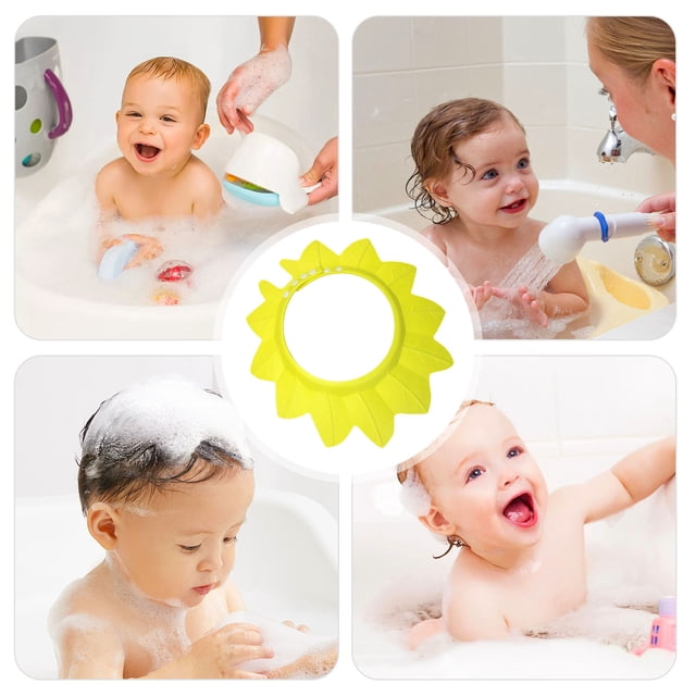 Adjustable Baby Shampoo Bath Cap High Elasticity Shower Hat for Toddler Hair Wash Protection, Comfortable Waterproof Design