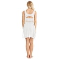 thumbnail image 3 of RUNQHUI Robe de Danse en Chiffon pour Femmes, Superposition de Justaucorps, Robe Courte, Danse Lyrique, Blanc 3TG, 3 of 7