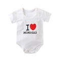 thumbnail image 1 of Birdeem Barboteuse pour Bébés Filles Tout-Petits Bébés Filles Garçons Manches Courtes T-Shirt Imprimé Coloré Col Rond Combinaison Barboteuse, 1 of 8