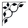 thumbnail image 1 of Village Wrought Iron SB-109-M Medium Leaf Fan Shelf Brackets, 1 of 2