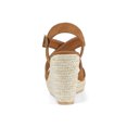thumbnail image 3 of BLISSFUL STEP Chaussures pour Femmes Sandales Compensées Espadrilles à Bride Cheville Croisée Brun 6, 3 of 8