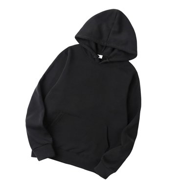 ZheElen Hoodie Cotton Unisex Hooded Sweatshirt Sweat Absorbing Warming Sweater Hoodie, White, S Black L