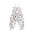 thumbnail image 1 of Gupgi 1-6Y Kids Girls Easter Jumpsuits Toddler Strap Sleeveless Rabbit Print Suspender Pants with Pockets, 1 of 9