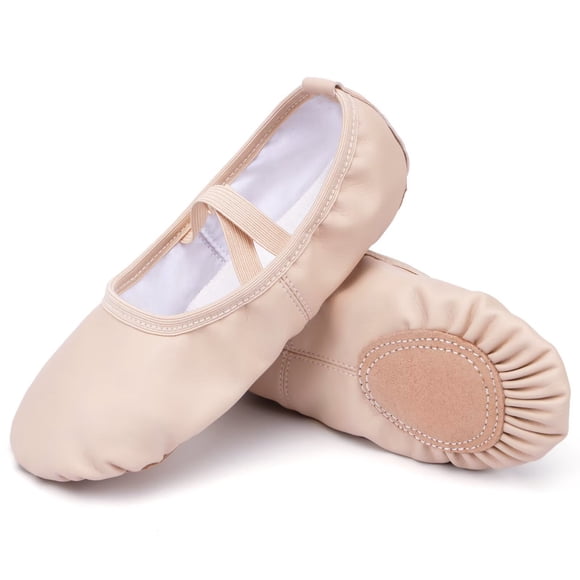 ARCLIBER Leather Toddler/Kids Ballet Shoes Ballet Flat for Girls