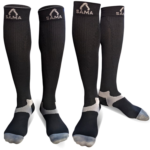 2 pairs Womens & Mens Compression Socks 20-30 mmhg SAMA DILIGENCE
