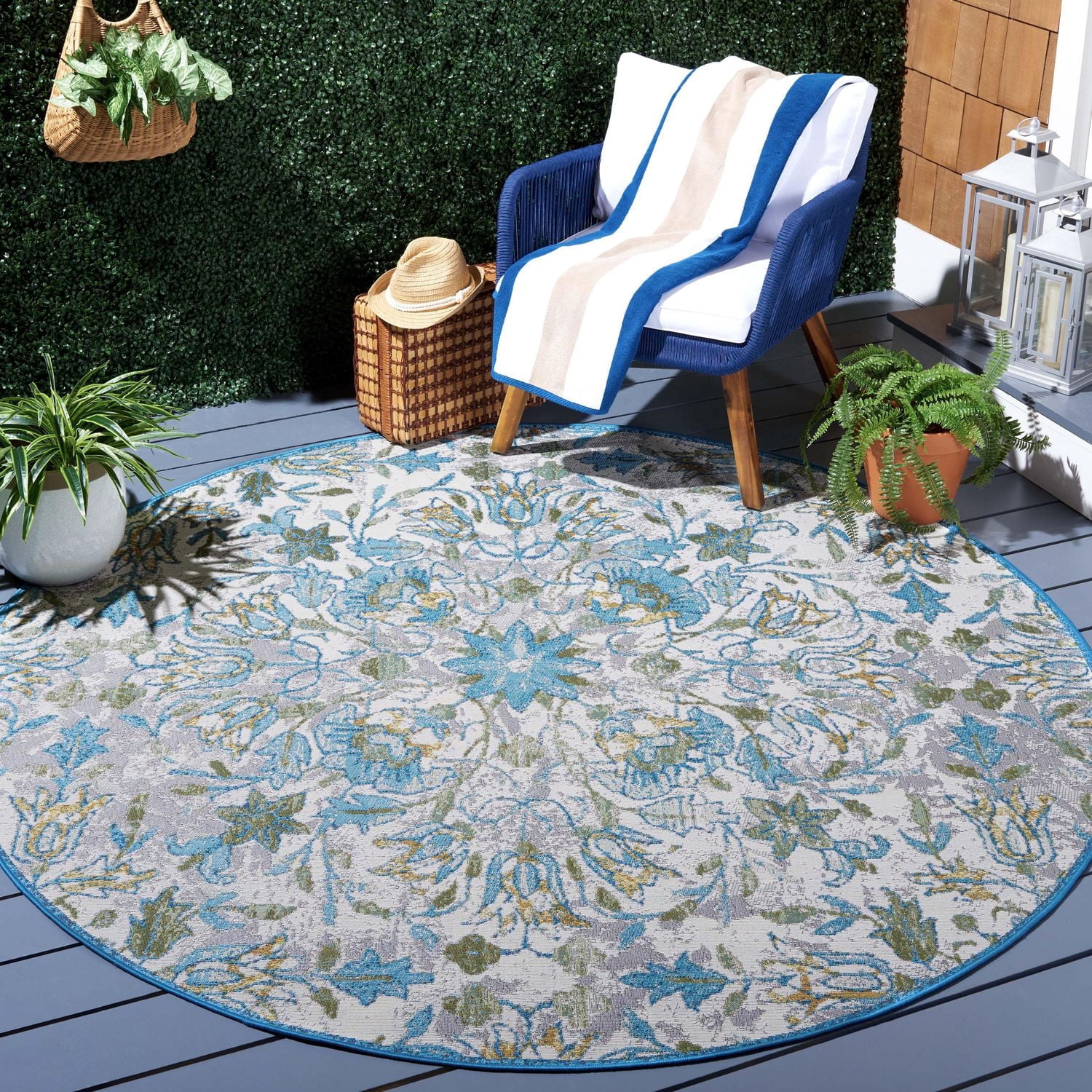 SAFAVIEH Barbados Corwin Floral Indoor/Outdoor Area Rug