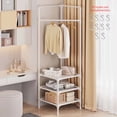 thumbnail image 2 of Dvruxg Coat Rack Freestanding Closet Organizer,Simple Hall Tree with 2 Storage Shelves, Corner Storage Organizer, for Entryway, Bedroom, 2 of 5