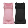 thumbnail image 3 of Timegard Débardeurs 2 Pcs pour Femmes Satin Col Rond Sans Manches Doux Confortable Décontracté Camisole T-Shirt Basique Couleur Unie, 3 of 6