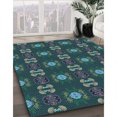 thumbnail image 3 of Ahgly Company Tapis d'Intérieur Lavable en Machine Carré Vert Mer Profonde, 6 Pieds Carré, 3 of 7