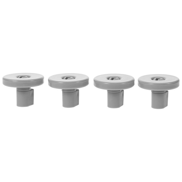 HEALEEP 4Pcs Dishwasher Lower Wheels Plastic Grey for Prevent Wobbling and Upgrade