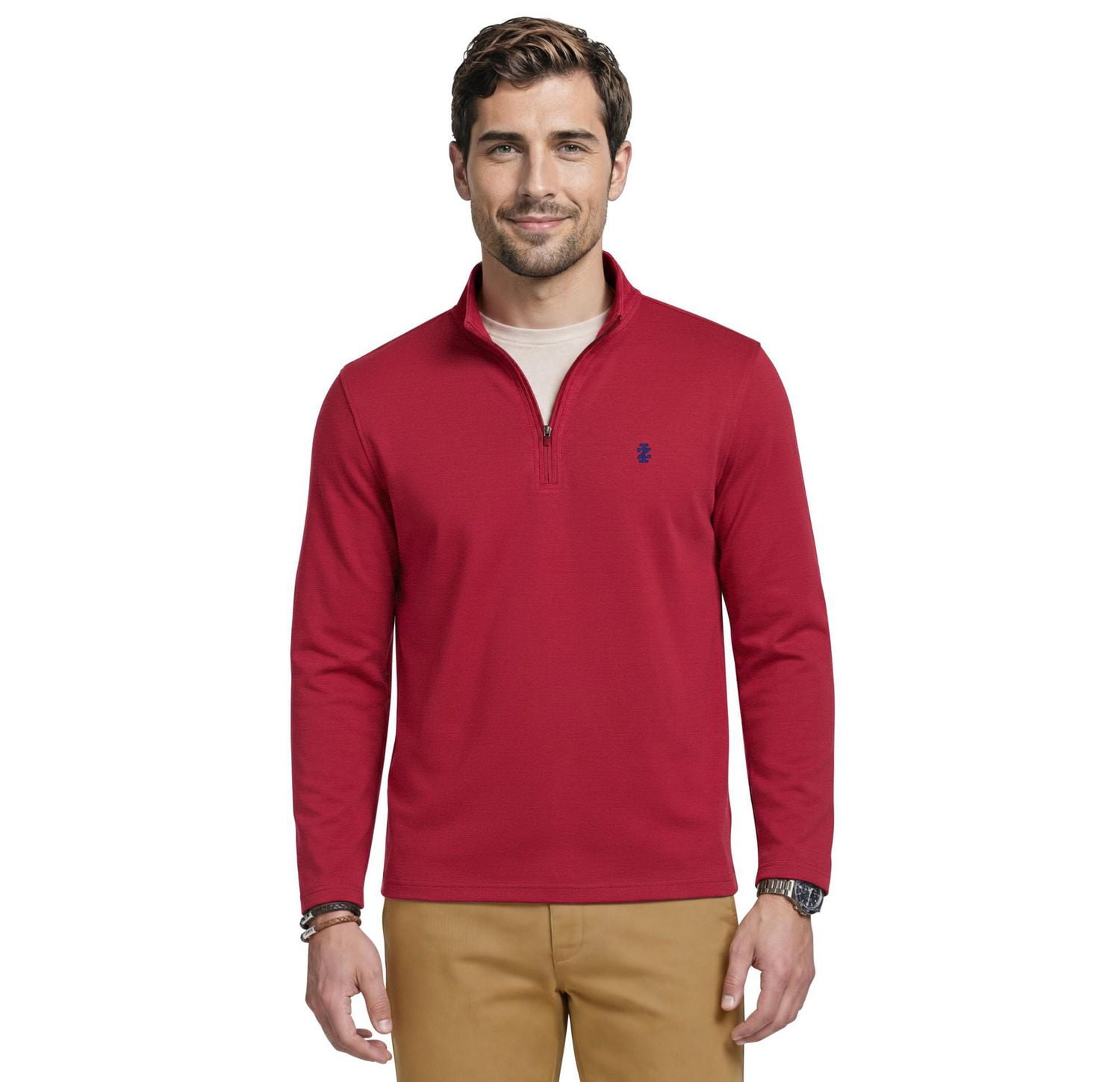 Chandail à col quart de zip Performance Confort pour homme IZOD