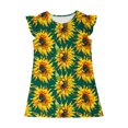 thumbnail image 4 of RXIRUCGD 2025 Vêtements d'Été pour Enfants Robe d'Été à Manches à Volants pour Filles 4-14T, 4 of 7