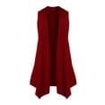 thumbnail image 3 of Sleeveless Cardigan Women Summer Lightweight Open Front Soft Draped Long Duster Vest Asymmetric Hem, 3 of 4