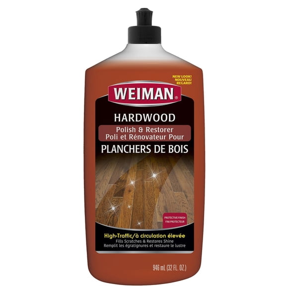 Weiman High Shine Hardwood Floor Polish & Restorer, 32 fl oz