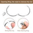 thumbnail image 4 of Unique Bargains Curtain Rings with Clips, 20pack Drapery Curtain Clip Rings, 2.5 Inch Curtain Clip Rings Hooks (Silver), 4 of 5