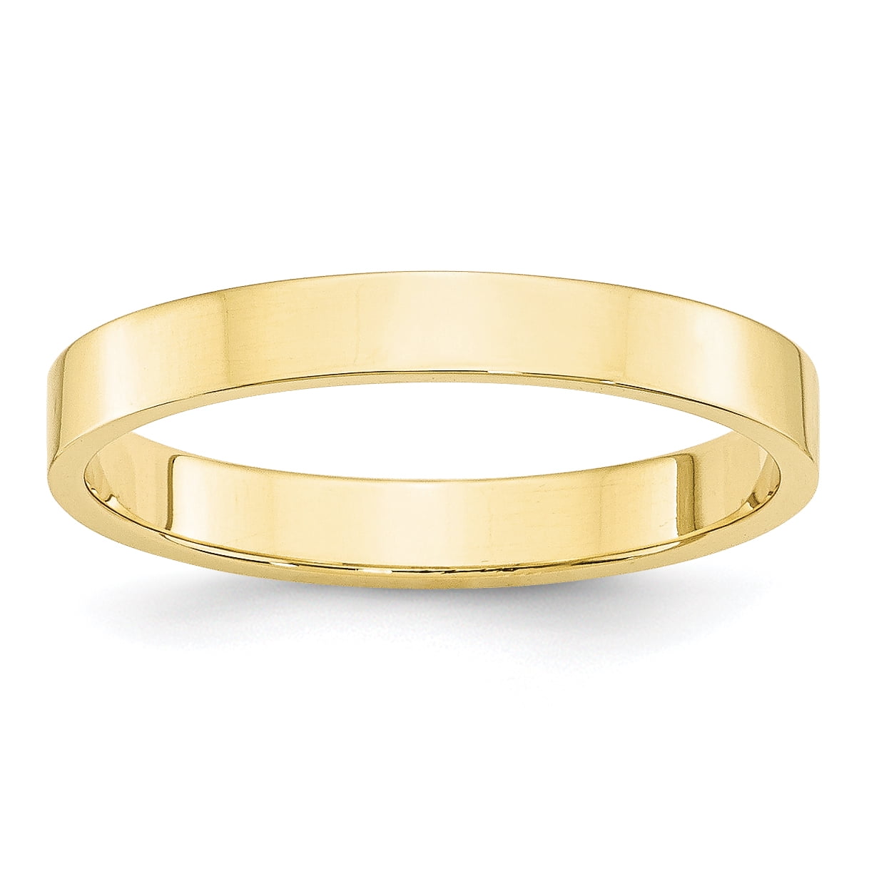 10KY 3mm LTW Flat Band Size 7.5 Size 7.5