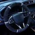 thumbnail image 1 of ZZkhGO Lint Steering Wheel Cover, Short Pile Winter Handlebar Cover, Warm Non Slip Protective Cover with Soft Material for Cold Weather Driving Vehicle Interior, 1 of 6