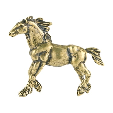 simhoa Brass Horse Ornament Art Crafts Hand Craved for Living Room Apartment Office