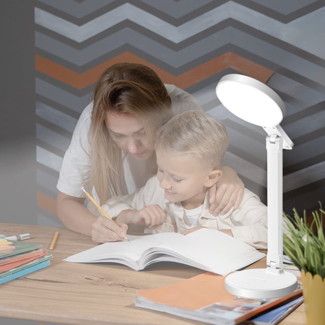 HOARBOEG LED Folding Table Lamp Ambient Night Light Student Study Eye Bedside Bedroom Lodging House Reading Lamp