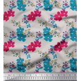 thumbnail image 1 of Soimoi polyester Crepe Fabric Leaves & Floral Artistic Print Fabric by the Yard 52 Inch Wide, 1 of 5