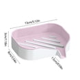 thumbnail image 3 of fheaev Double Layer Soap Box Non Perforated Wall Mounted Household Bathroom Drains Rack Bathroom Minimalistly Soap Box Free Installation Back Sticker, 3 of 6