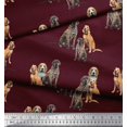 thumbnail image 3 of Soimoi Poly Georgette Fabric Beagle,Cane Corso & English Cocker Spaniel Dog Print Fabric by Yard 42 Inch Wide, 3 of 4
