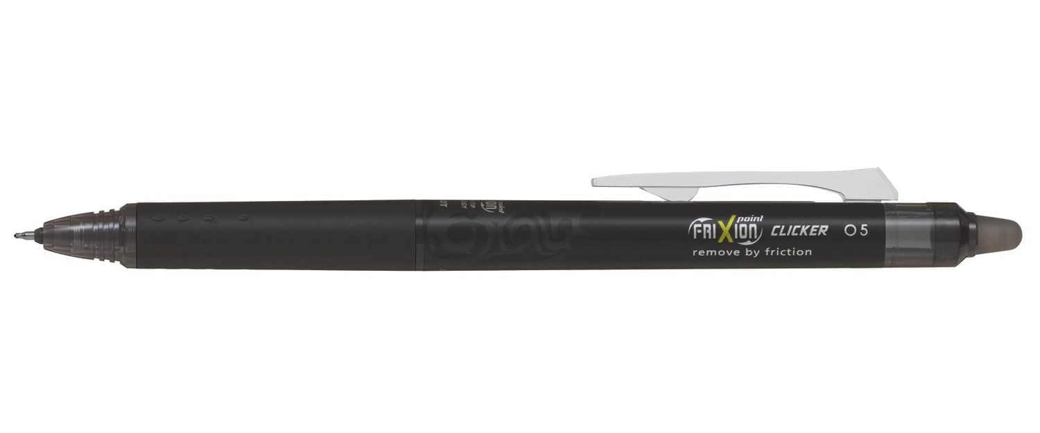 FriXion Point Clicker Stylos rétractables à encre gel effaçable - Noirs