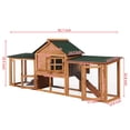 thumbnail image 3 of AKDSteel 2-Tier Wooden Chicken Coop with Run – Outdoor Waterproof Hen House, Double Doors, Removable Tray & Spacious Nesting Box for Garden or Backyard, 3 of 7