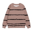 thumbnail image 4 of Yuyuzo Chandails en Molleton pour Filles Tout-Petits Col Rond Manches Longues Décontracté Confortable Rayé Chandail d'Automne pour Bébé Fille, 4 of 5