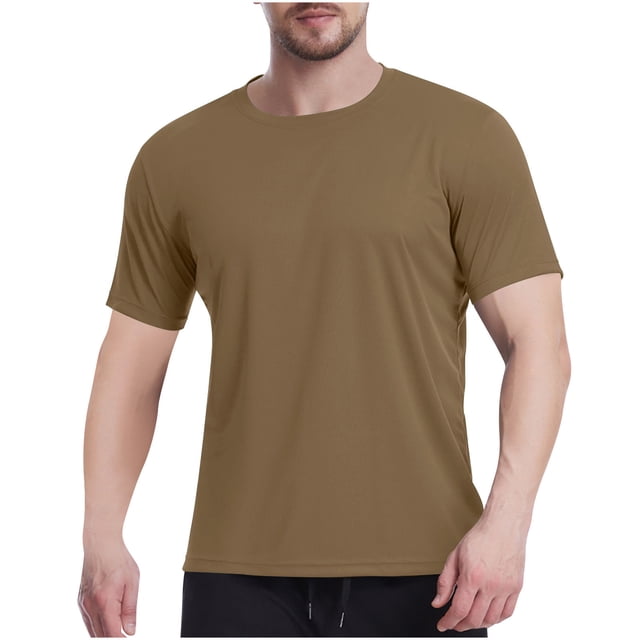 Plebaso T-Shirts Athlétiques pour Hommes Manches Courtes Col Rond Respirant pour Course
