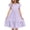 Purple, variant on LOVZFMLL Dresses Kids Summer Double Layer Ruffle Sleeve Dress 5-14 Years