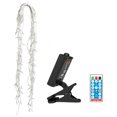 thumbnail image 2 of Chmadoxn Solar Lights Outdoor Solar LED Curtain Light, 8 Modes,IP68, Clip Type Solar Panel - USB Chargeable + Remote Control (Mode Display/Power Display) Soft Light Strip, Outdoor Solar Lights, 2 of 9