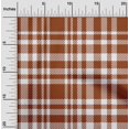 thumbnail image 2 of oneOone Cotton Flex Brown Fabric Check Sewing Craft Projects Fabric Prints By Yard 40 Inch Wide, 2 of 4