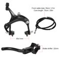thumbnail image 2 of Graflsoa Alloy Front/Rear Caliper Brake Set for Fixed Gear and Road Bikes - Black/Silver, Includes Brake Handle and Cable with Cord, 2 of 6