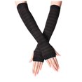 thumbnail image 1 of YOUSNH Gants Sans Doigts Longs Plus Chauds Punk Gothiques pour Femmes Café Taille Unique, 1 of 6