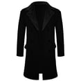 thumbnail image 4 of Ceisia Men's Regular-Fit Double-Breasted Notched-Lapel Faux-Fur Collar Mid-Length Wool-Blend Coat Gift, 4 of 5
