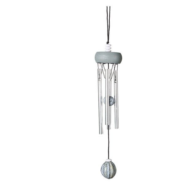 relayinert Home Décor Stylish Wind Chime Pendant Add Charm To Home Small Wind Chimes gray(roundwood) 1Set