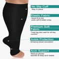 thumbnail image 3 of SUTENGDA Open Toe Plus Size Compression Socks Wide Calf  Extra Large Knee High Support Socks for Women & Men 20-30 mmHg，Plus Size Toeless Compression Socks for Women Wide Calf XXL, 3 of 6