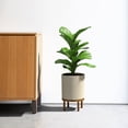 thumbnail image 4 of Veradek Mason Series Raised Demi 12" Plastic-Stone Planter with Stand - Sand/Brown, 4 of 9