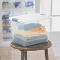 thumbnail image 3 of Sterilite 24 L Latching Box, Small Clear Plastic Storage Bin with Lid and Light Blue Latch, 6 Pk, 3 of 8