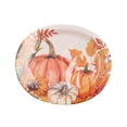 thumbnail image 2 of Way to Celebrate 8 Counts Oval Pumpkin Pattern Plate, 2 of 5