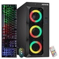 thumbnail image 2 of AQVIN LuminaRings Gaming Desktop Computer Tower PC, Intel Core i7 Processor , 16GB DDR4 RAM, 512GB SSD Storage, AMD RX 550 4GB, Windows 11 Pro, RGB Keyboard Mouse (Refurbished), 2 of 4