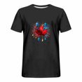 thumbnail image 3 of Pisexur T-shirts pour Hommes, Imprimé Col Rond Mode Décontractée Manches Courtes Blouses Noires, Chemises de Golf Hommes & Hommes, 3 of 6