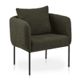 thumbnail image 1 of Bouclair Khaki Fabric and Metal Accent Chair, 1 of 9