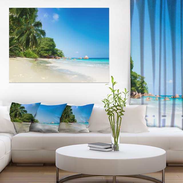 Beautiful Praslin Island Seychelles - Large Seascape Art Canvas Print