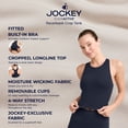 thumbnail image 3 of Jockey Women's EverActive Racerback Crop Tank With Built-In Bra, 3 of 7