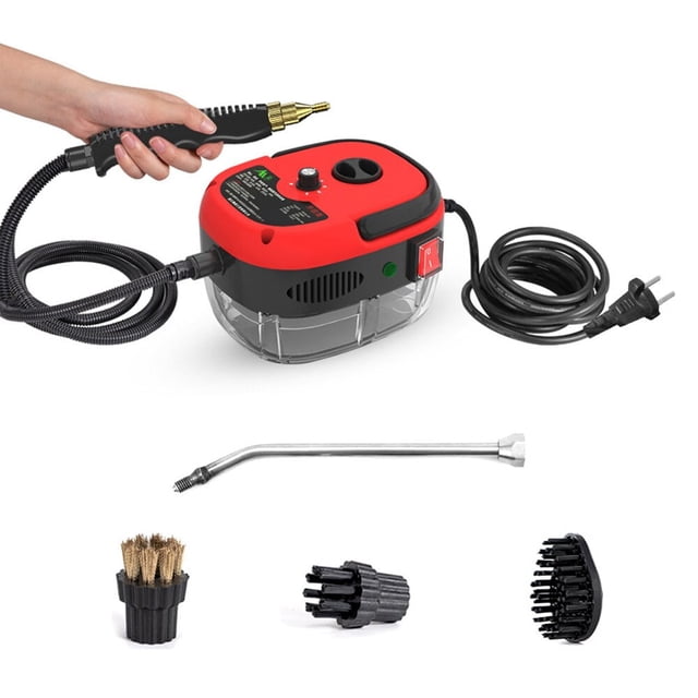 YOPTOP 2500W High-Temperature Steam Cleaner Portable Handheld Pressure Washer for Household Cleaning Red,red