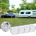 thumbnail image 1 of Dvkptbk Tire Covers for Rv Wheel (4 Pack Silver), Sun Protectors for Motorhome Boating Trailer Camper Van Automobiles & Motorcycles, 1 of 8