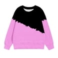 thumbnail image 4 of Besolor Chandail en Molleton Surdimensionné pour Filles Automne Décontracté Col Rond Manches Longues Hauts Mode Tenues à Blocs de Couleur, 4 of 5